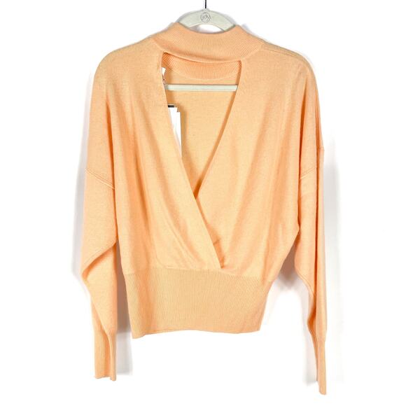 ALC Chiara Sweater Apricot Orange Wool Cashmere Open Back Pullover Sz XS - Picture 9 of 12